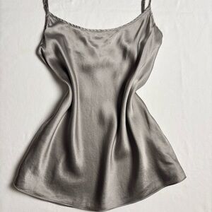 Talbots 100% Silk Grey Cami- Medium